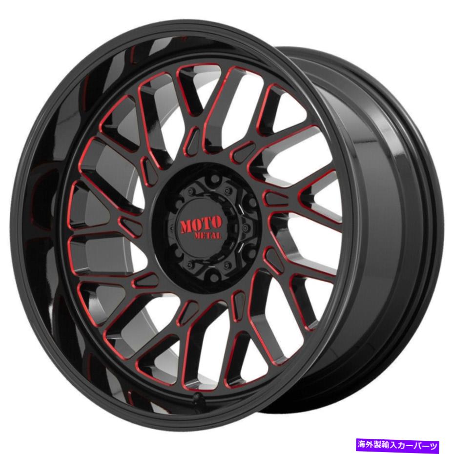 ホイール　４本セット Moto Metal Mo805 22x10 8x170 -18ブラックミルドレッドホイール（4）125.1 22 \