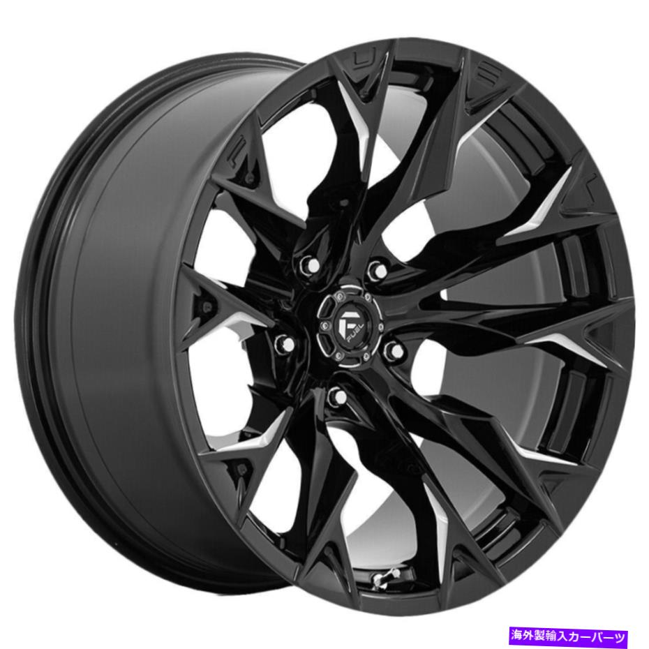 ホイール　４本セット Fuel D803 Flame 20x10 6x5.5/6x139.7 -18 Gloss Black Milled Wheels（4）106.1 20 "i Fuel D803 Flame 20x10 6x5.5/6x139.7 -18 Gloss Black Milled Wheels(4) 106.1 20" i【並行輸入品】｜Us Custom Parts Shop USDM