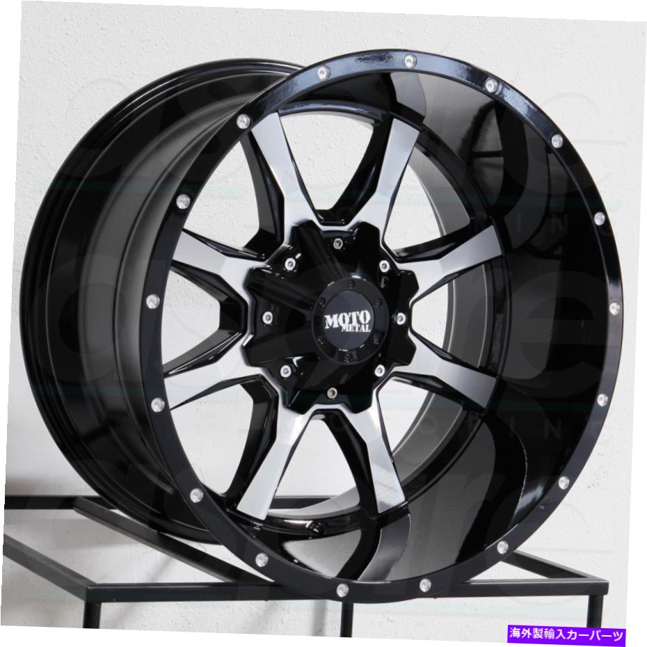 ホイール　４本セット Moto l Mo970 22x12 8x6.5/8x165.1 -44ブラックマシンホイール（4）125.1 22 \
