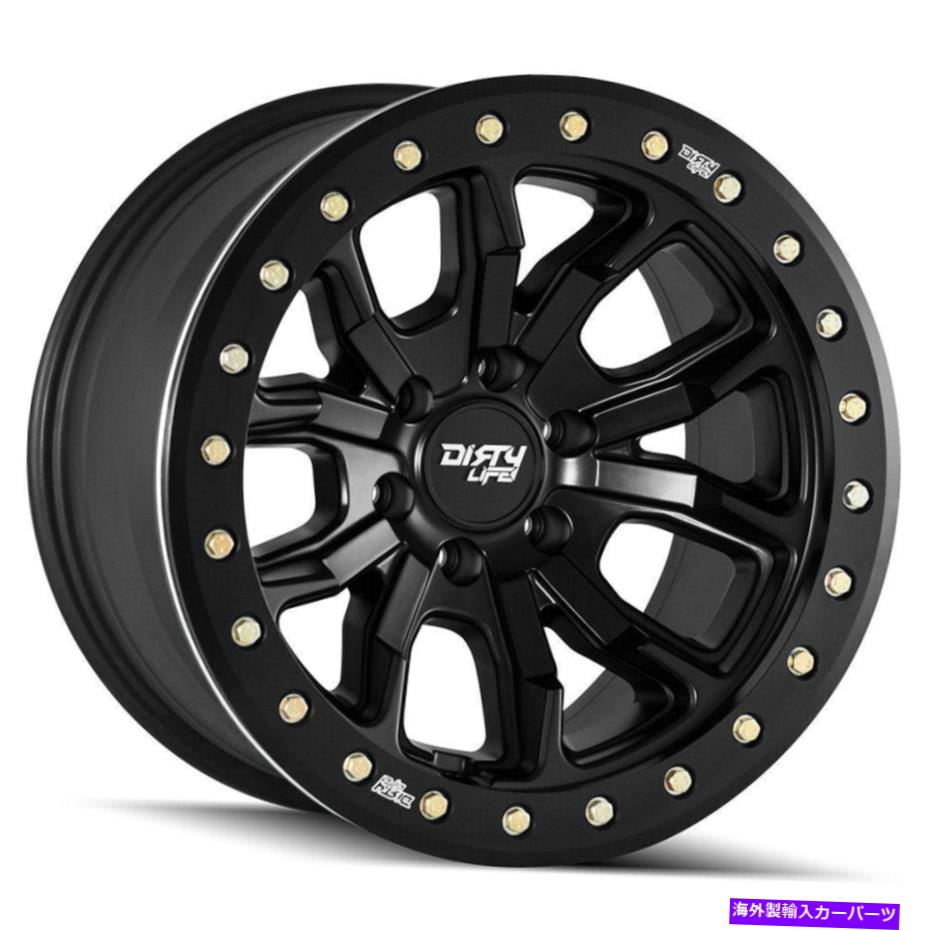 ホイール 4本セット Dirty Life 9303 DT -1 17x9 6x5.5/6x139.7 -12ブラックWリングホイール(4)106 17 "インチ Dirty Life 9303 Dt-1 17x9 6x5.5/6x139.7 -12 Black w Ring Wheels(4) 106 17" inch【並行輸入品】|Us Custom Parts Shop USDM