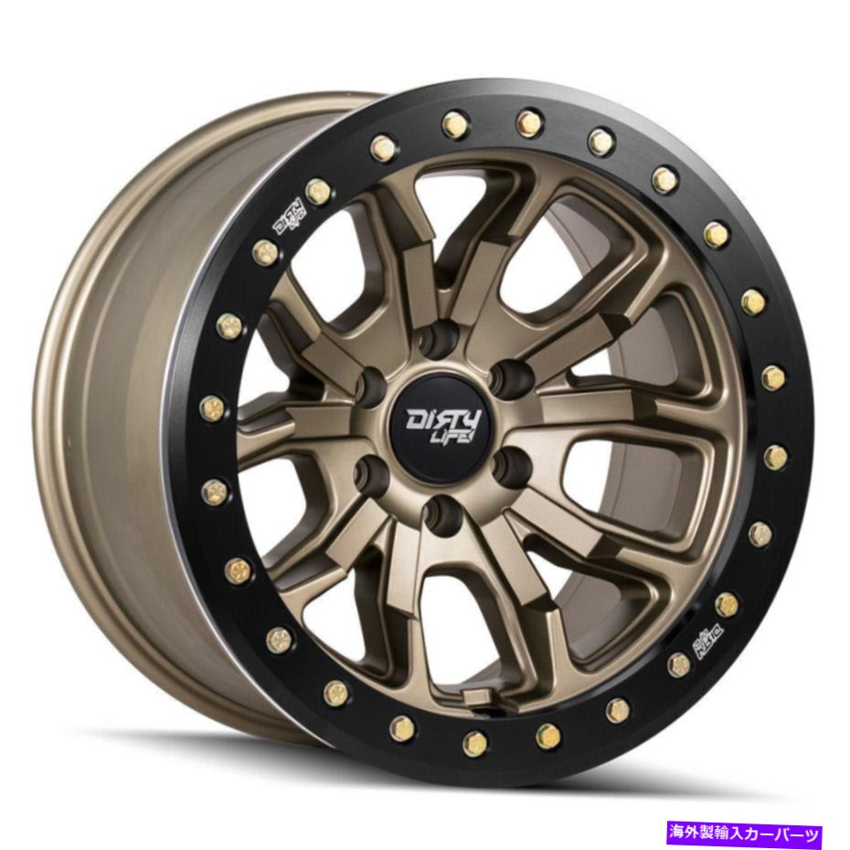 ホイール 4本セット Dirty Life 9303 DT -1 17x9 8x6.5/8x165.1 -12ゴールドホイール(4)130.8 17 "インチリム Dirty Life 9303 Dt-1 17x9 8x6.5/8x165.1 -12 Gold Wheels(4) 130.8 17" inch Rims【並行輸入品】|Us Custom Parts Shop USDM