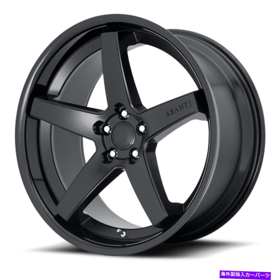 ホイール　４本セット Asanti Black Abl31 Regal 22x9/22x10.5 5x112 25/35ブラックブラックホイール（4）72.6/72。 Asanti Black ABL31 Regal 22x9/22x10.5 5x112 25/35 Black Black Wheels(4) 72.6/72.【並行輸入品】