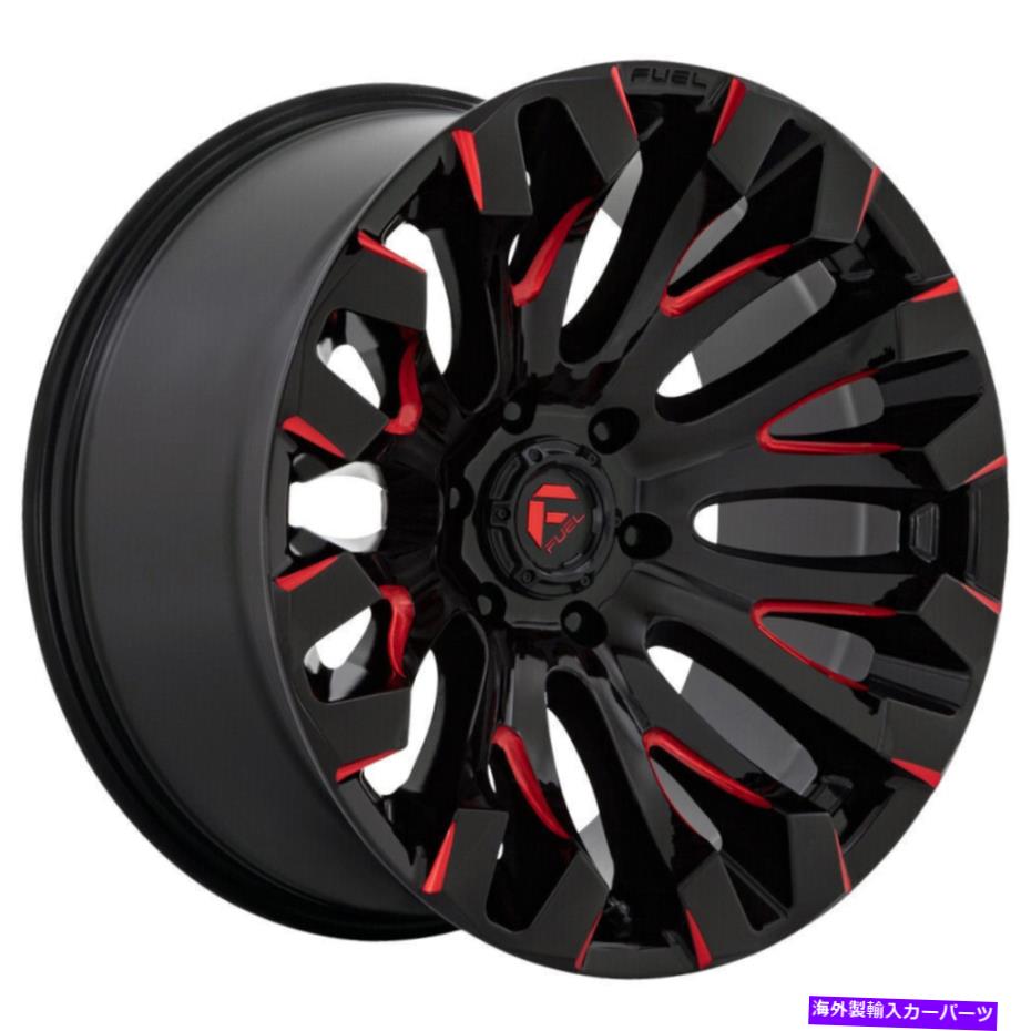 ホイール　４本セット 燃料D829 Quake 20x10 8x170 -18ブラックミルドレッドホイール（4）125.1 20インチリム Fuel D829 Quake 20x10 8x170 -18 Black Milled Red Wheels(4) 125.1 20\