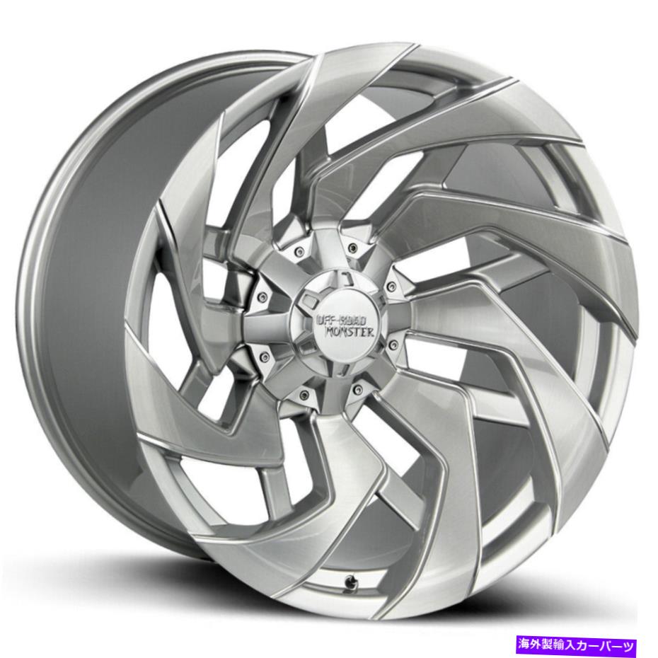 ホイール　４本セット オフロードモンスターM24 22x12 6x135/6x5.5 -44シルバーブラシホイール（4）106.4 22 \