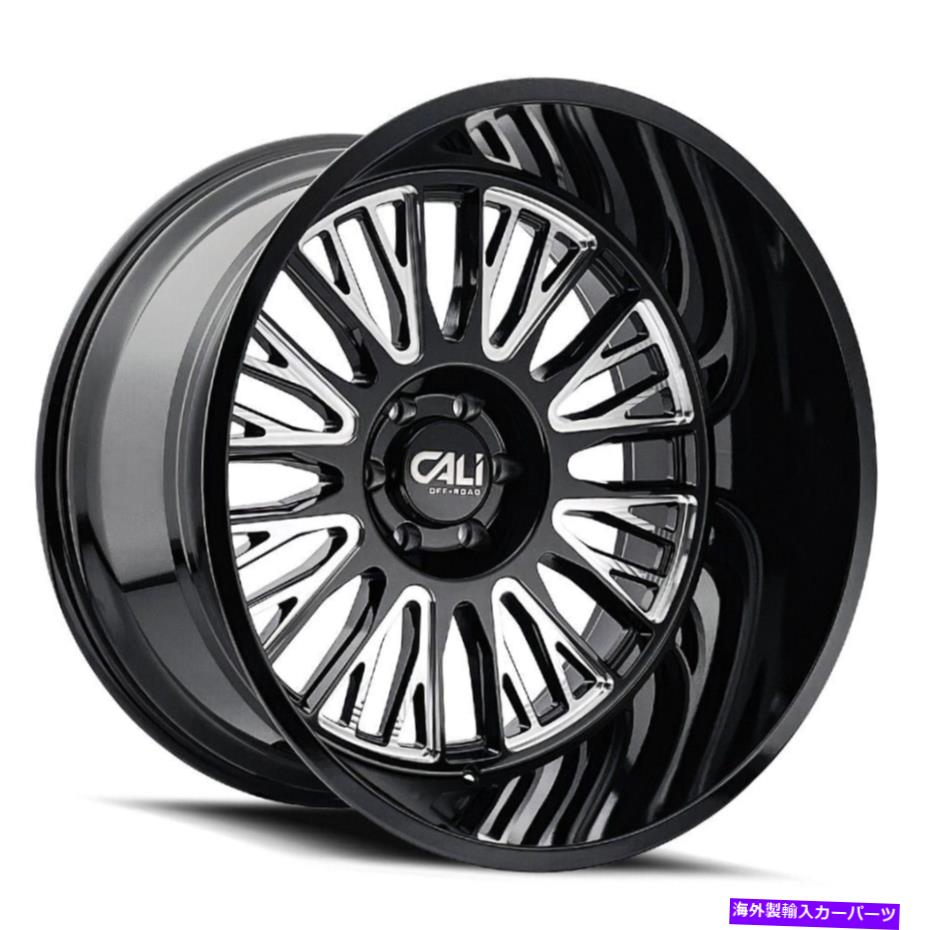 ホイール　４本セット Cali Off -Road 9116 Vertex 20x10 6x135 -25ブラックホイール（4）87.1 20インチのリム Cali Off-Road 9116 Vertex 20x10 6x135 -25 Black Wheels(4) 87.1 20\