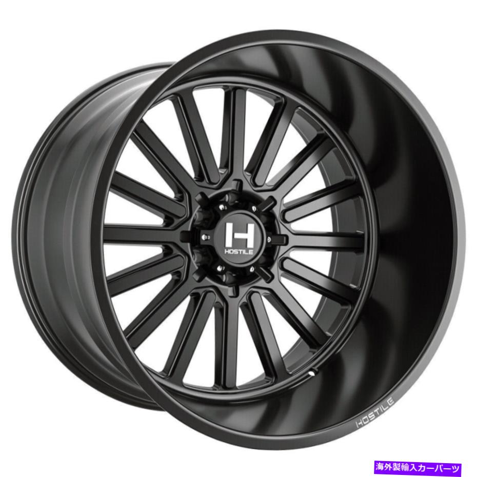 ホイール 4本セット 敵対的なH127タイタン20x9 6x135 12フルブラックホイール(4)87 20 "インチリム Hostile H127 Titan 20x9 6x135 12 Full Black Wheels(4) 87 20" inch Rims【並行輸入品】|Us Custom Parts Shop USDM