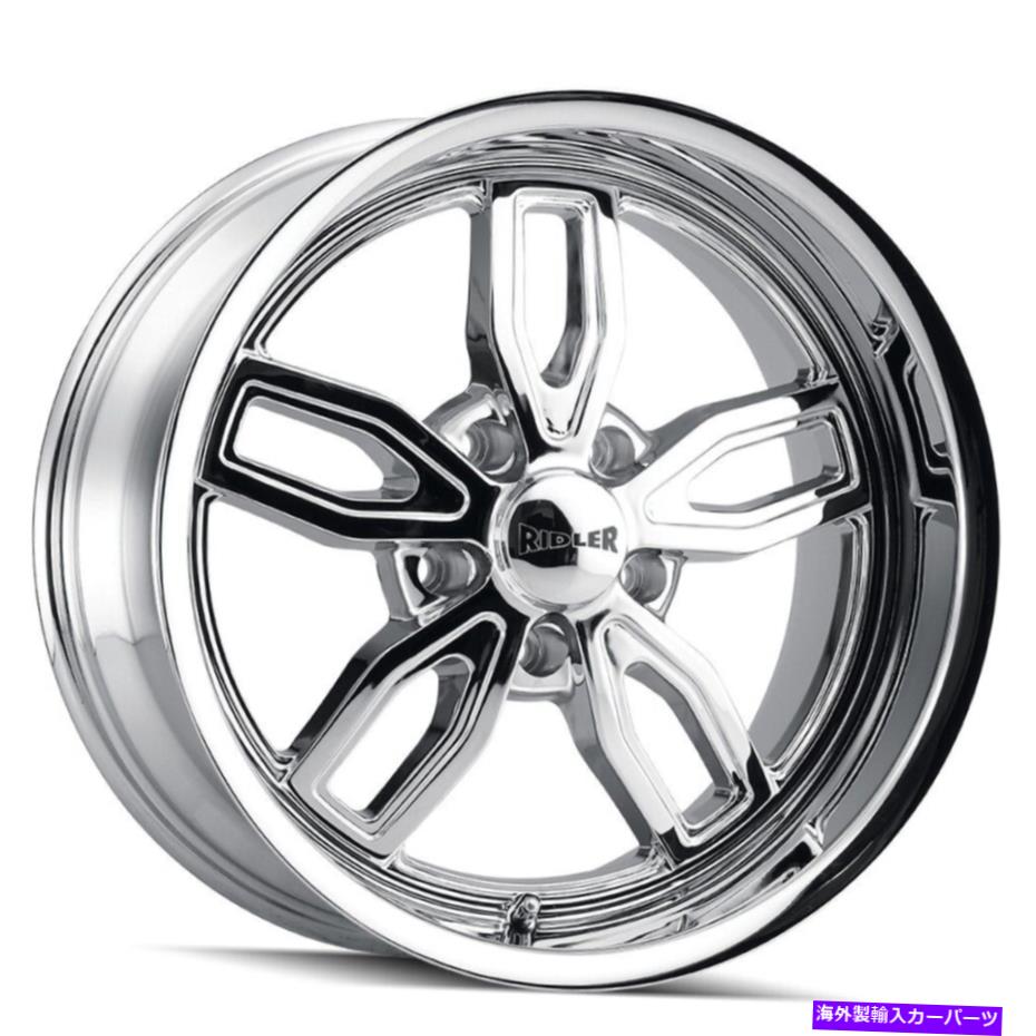 ホイール　４本セット Ridler 608 18x8 5x5/5x127 0クロムホイール（4）78.3 18インチのリム Ridler 608 18x8 5x5/5x127 0 Chrome Wheels(4) 78.3 18\