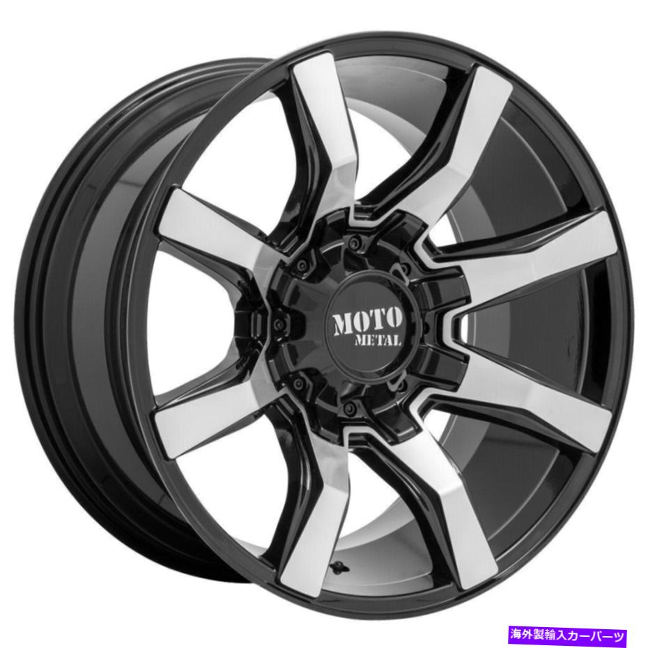 ホイール　４本セット Moto Metal Mo804 Spider 22x10 8x180 -18黒機械加工ホイール（4）124.2 22 \
