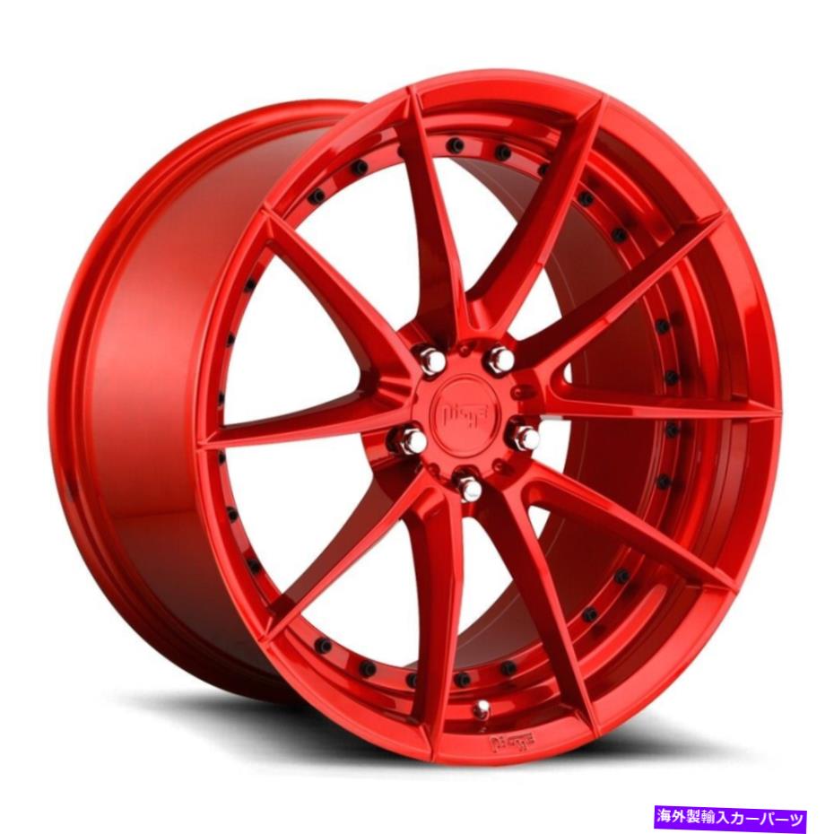 ホイール　４本セット ニッチM213セクター20x9 5x114.3 35キャンディレッドホイール（4）72.56 20インチリム Niche M213 Sector 20x9 5x114.3 35 Candy Red Wheels(4) 72.56 20\