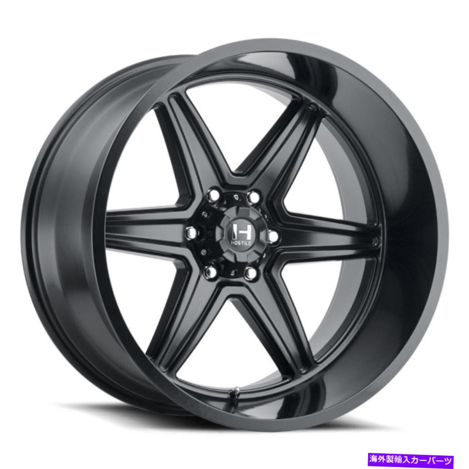 ホイール　４本セット 敵対的なH117 Venom 20x12 6x135 -44フルブラックホイール（4）87 20 \