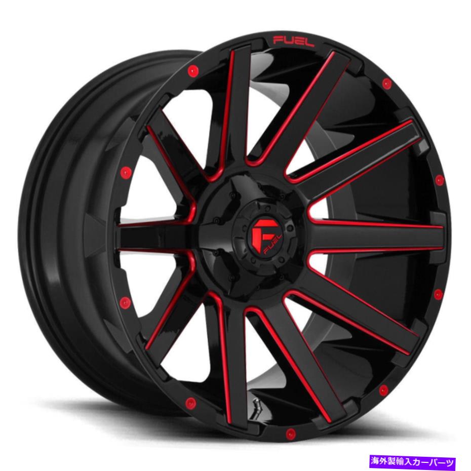 ホイール　４本セット 燃料D643コントラ20x10 8x170 -18グロスブラックレッドティントホイール（4）125.1 20 "インチr Fuel D643 Contra 20x10 8x170 -18 Gloss Black Red Tint Wheels(4) 125.1 20" inch R【並行輸入品】｜Us Custom Parts Shop USDM
