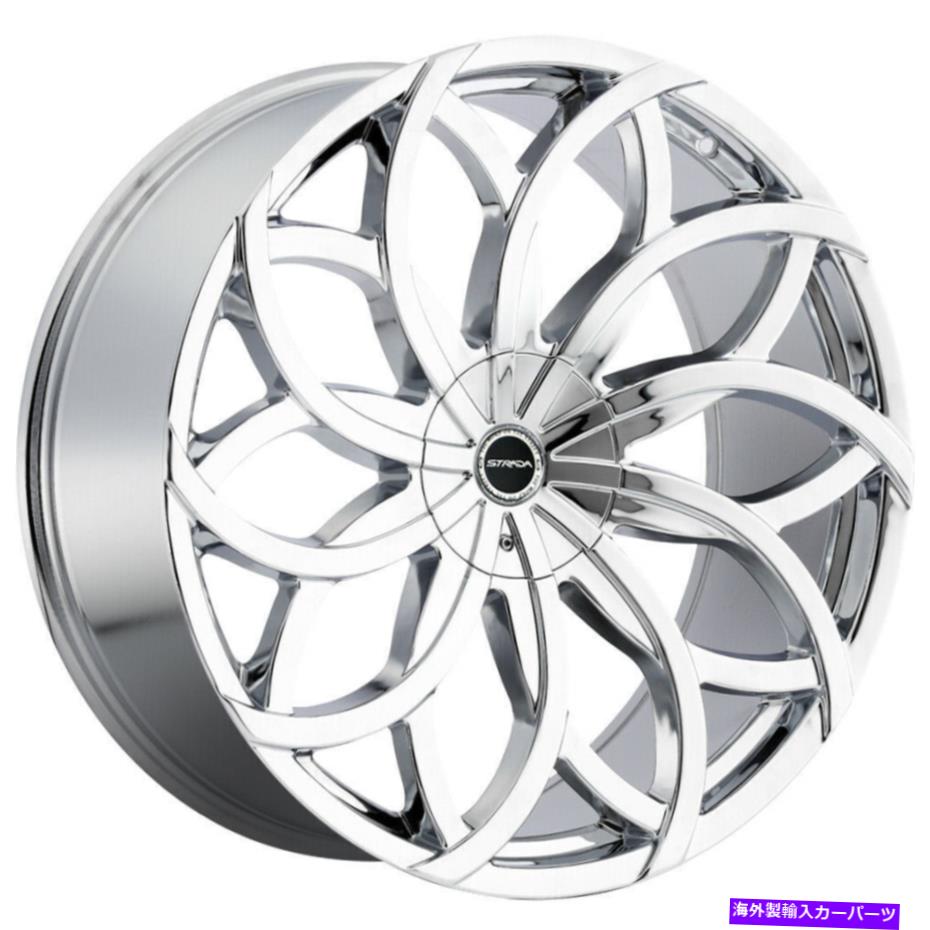 ホイール　４本セット Strada S61 Huracan 22x9.5 5x115/5x120 15 Chrome Wheels（4）74.1 22 "インチリム Strada S61 Huracan 22x9.5 5x115/5x120 15 Chrome Wheels(4) 74.1 22" inch Rims【並行輸入品】｜Us Custom Parts Shop USDM