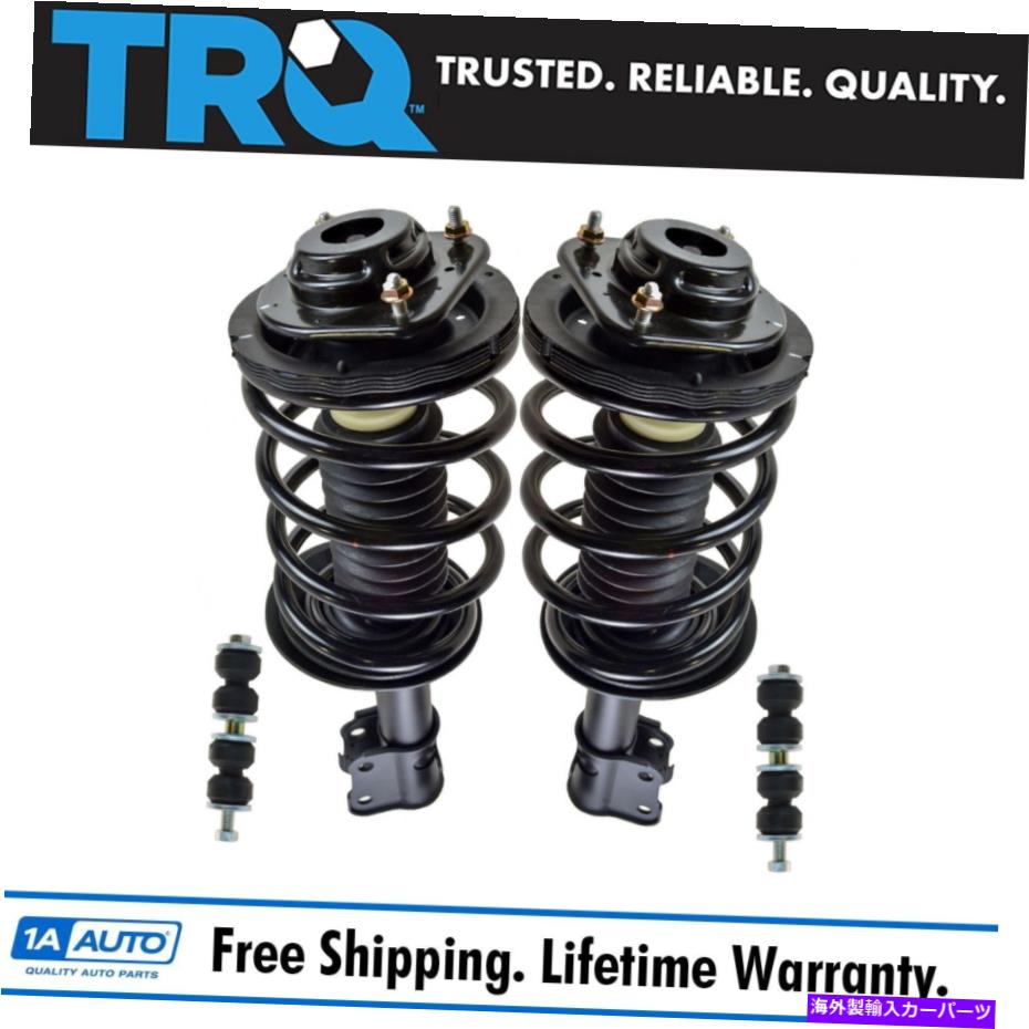 サスペンション TRQフロントサスペンションキットストラット＆スプリングアセンブリPTクルーザー用のエンドリンク付きリンク TRQ Front Suspension Kit Strut & Spring Assemblies w/ End Links for PT Cruiser【並行輸入品】