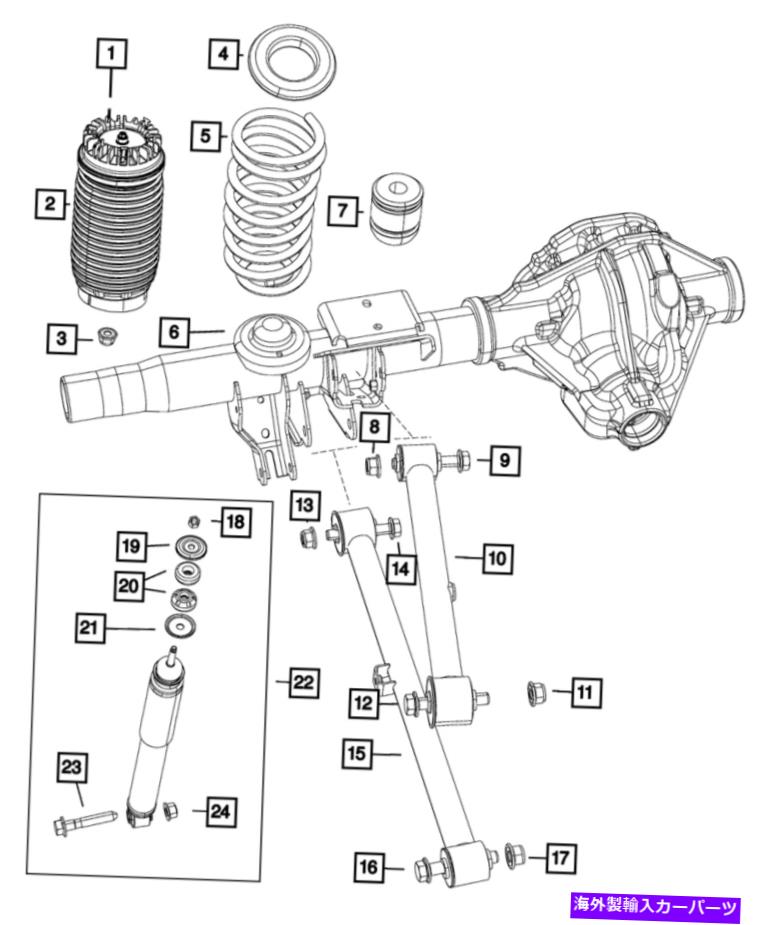 サスペンション 本物のMOPARサスペンションショックアブソーバーキット68233921AD Genuine Mopar Suspension Shock Absorber Kit 68233921AD【並行輸入品】