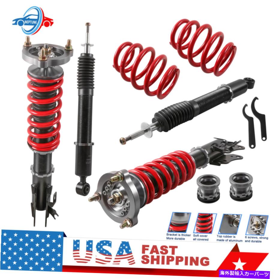 サスペンション 2006-11 Acura CSX Honda Civic Adact Heightの4PCSコイルオーバーストラットサスペンション 4PCS Coilovers Strut Suspension For 2006-11 Acura CSX Honda Civic Adjust Height【並行輸入品】