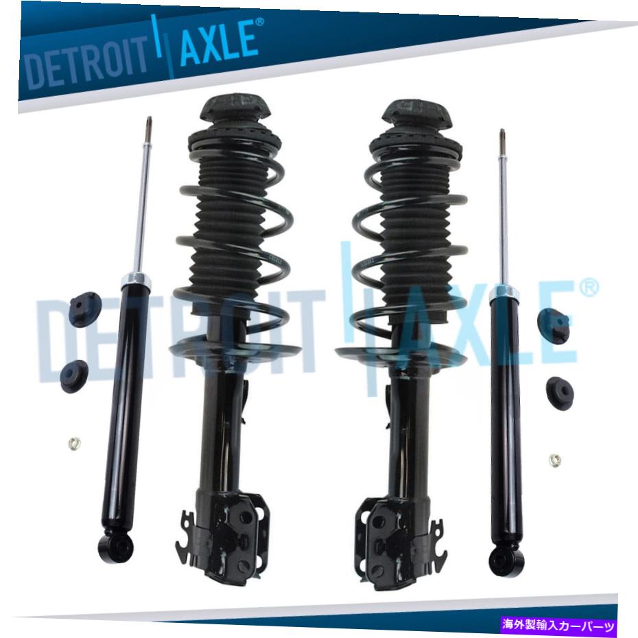サスペンション 2006年から2012年のトヨタヤリスのフロントストラットスプリングアセンブリ +リアショックアブソーバー Front Strut Spring Assembly + Rear Shock Absorbers for 2006 - 2012 Toyota Yaris【並行輸入品】｜Us Custom Parts Shop USDM