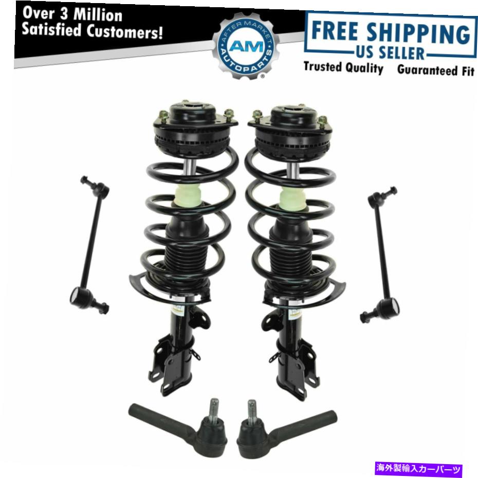 サスペンション 6ピースステアリング＆サスペンションキット完全ストラットスウェイバーリンクタイロッドエンド 6 Piece Steering & Suspension Kit Complete Struts Sway Bar Links Tie Rod Ends【並行輸入品】