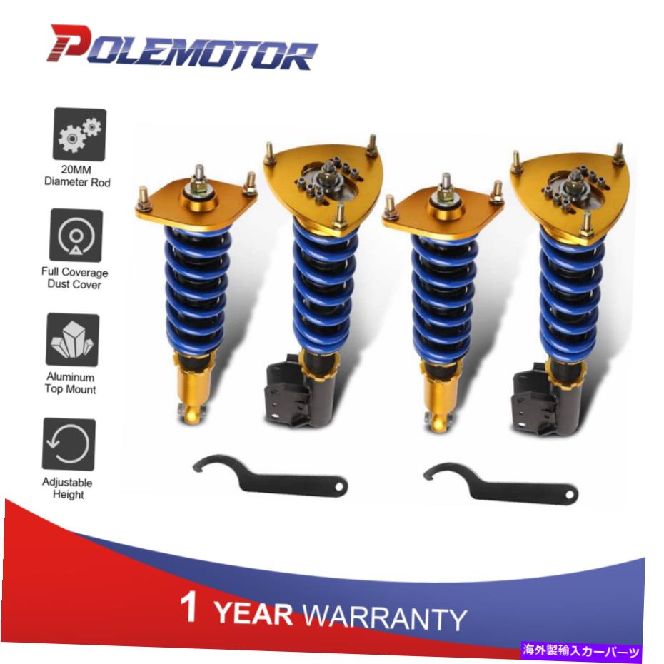 サスペンション adj。フルコイルオーバーストラットショックアブソーバーサスペンションキットスバルインプレッサ08-13 Adj. Full Coilover Struts Shock Absorber Suspension Kit For Subaru Impreza 08-13【並行輸入品】