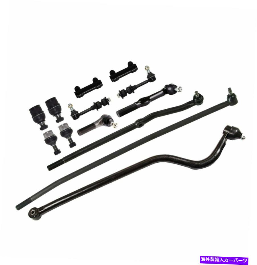 サスペンション Dodge RAM用の13新しいPCサスペンションキット2500 3500トラックバータイロッドボールジョイント 13 New Pc Suspension Kit for Dodge Ram 2500 3500 Track Bar Tie Rods Ball Joints【並行輸入品】