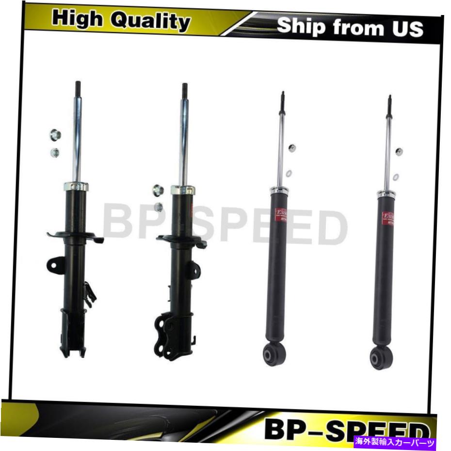 サスペンション リアフロントショックアブソーバーショックストラット4x Kybショックと日産のためのストラット Rear Front Shock Absorber Shocks Strut 4X KYB Shocks & Struts For Nissan Versa【並行輸入品】