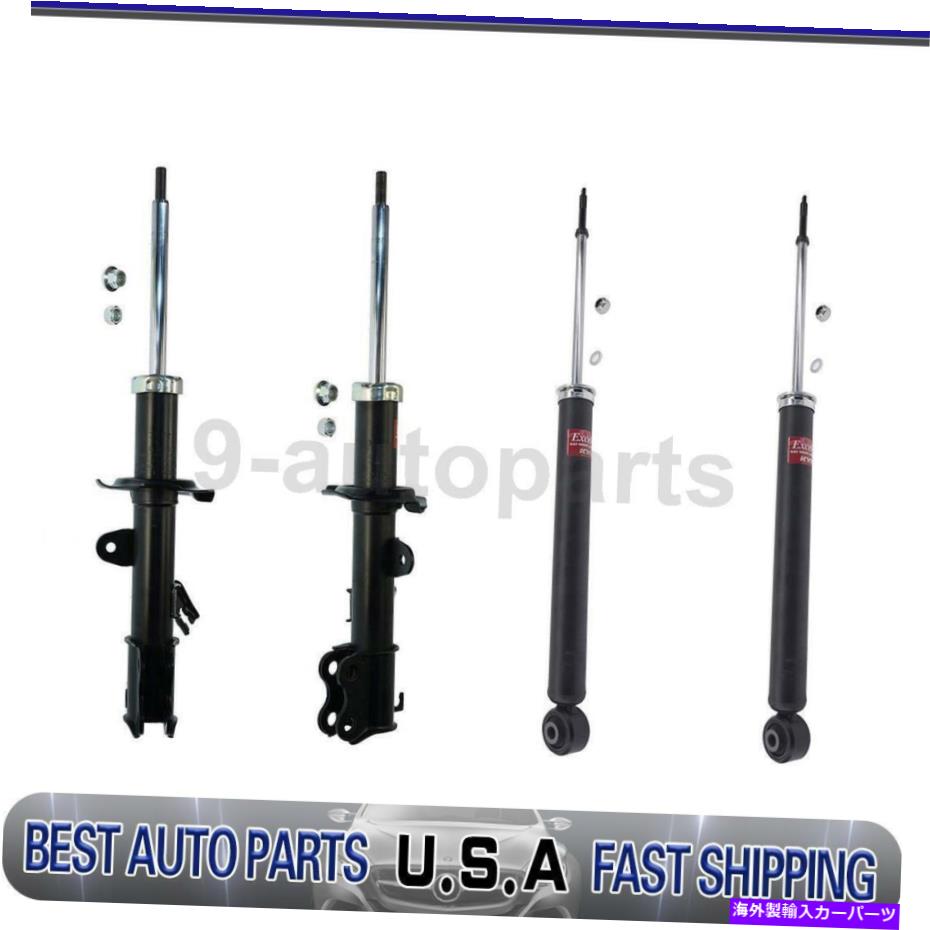 サスペンション KYBショックアブソーバーサスペンションストラットフロントリア4 2012-2014日産のVersa KYB Shock Absorber Suspension Strut Front Rear 4 Of For 2012-2014 Nissan Versa【並行輸入品】