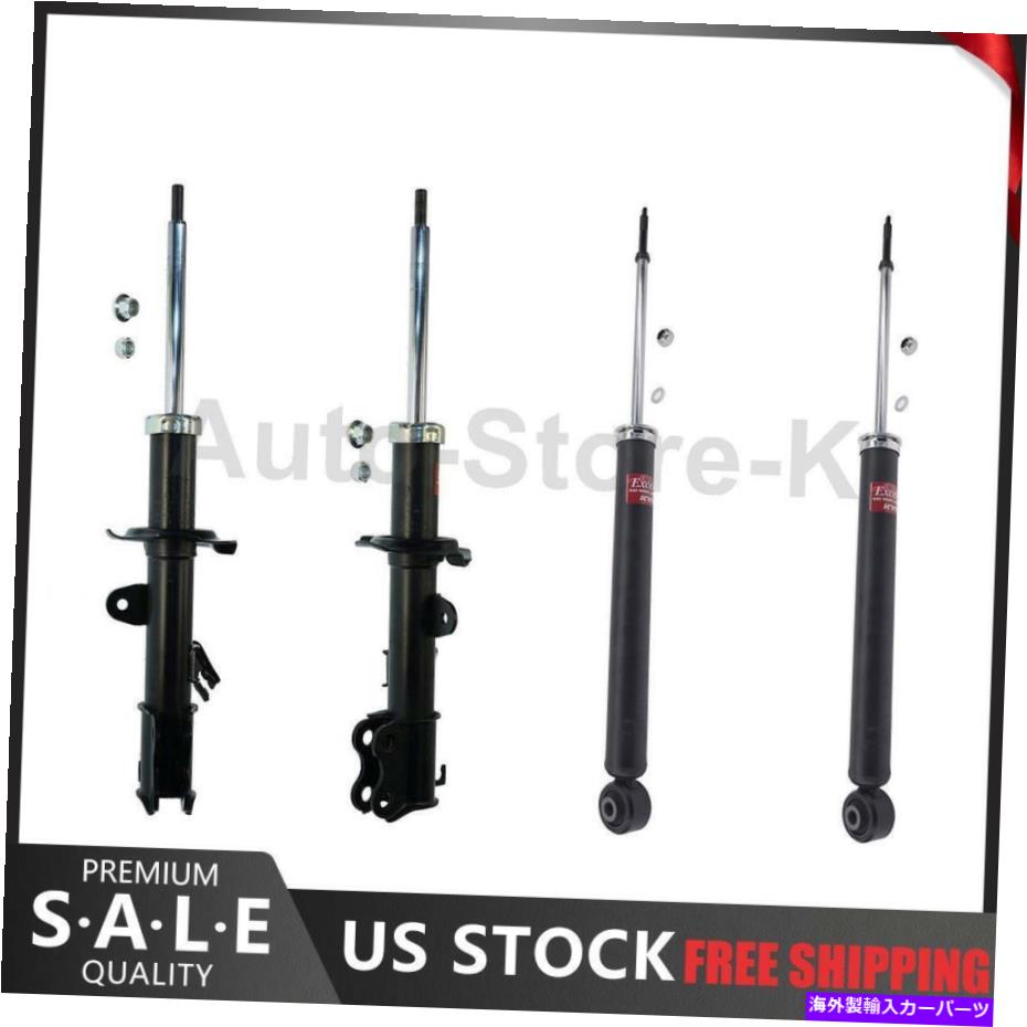 サスペンション KYBフロント＆リアショック完全なストラットセット2012-2014日産のVersa KYB Front & Rear Shock Complete Strut Set of 4 for 2012-2014 Nissan Versa【並行輸入品】