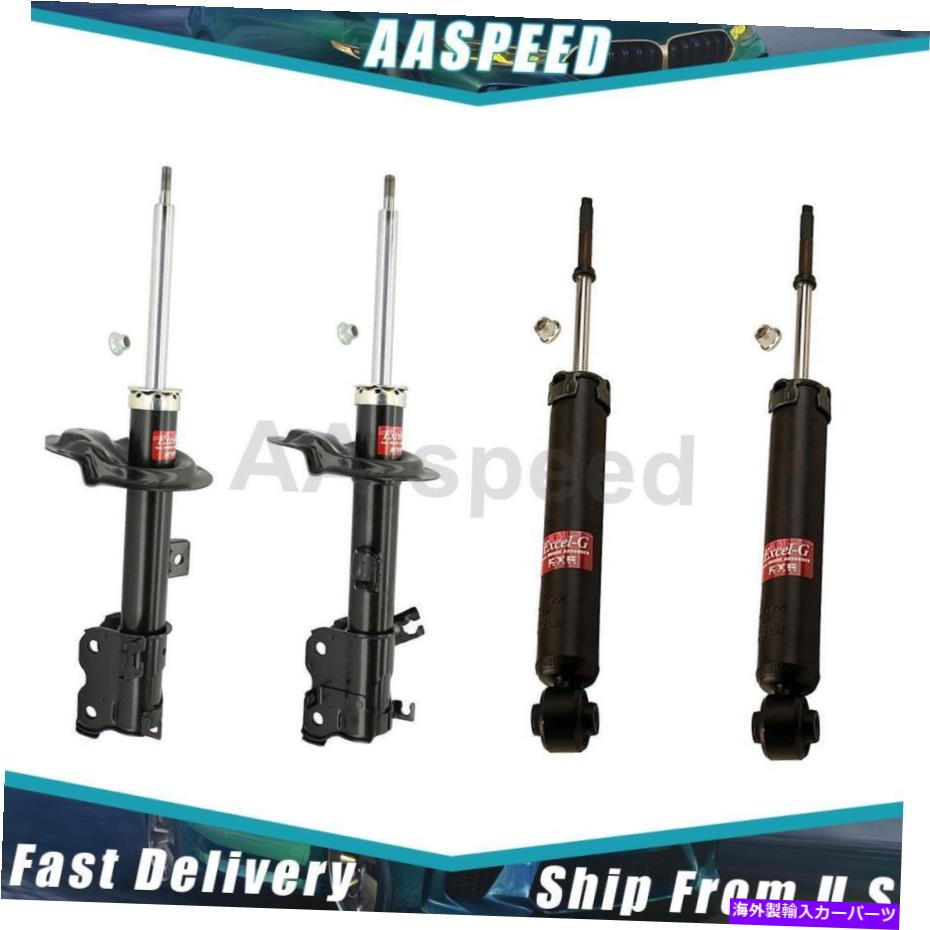 サスペンション 2003年から2007年の日産4Xリアフロント左前面右Kybショック&ストラット For 2003-2007 Nissan 4X Rear Front Left Front Right KYB Shocks & Struts【並行輸入品】
