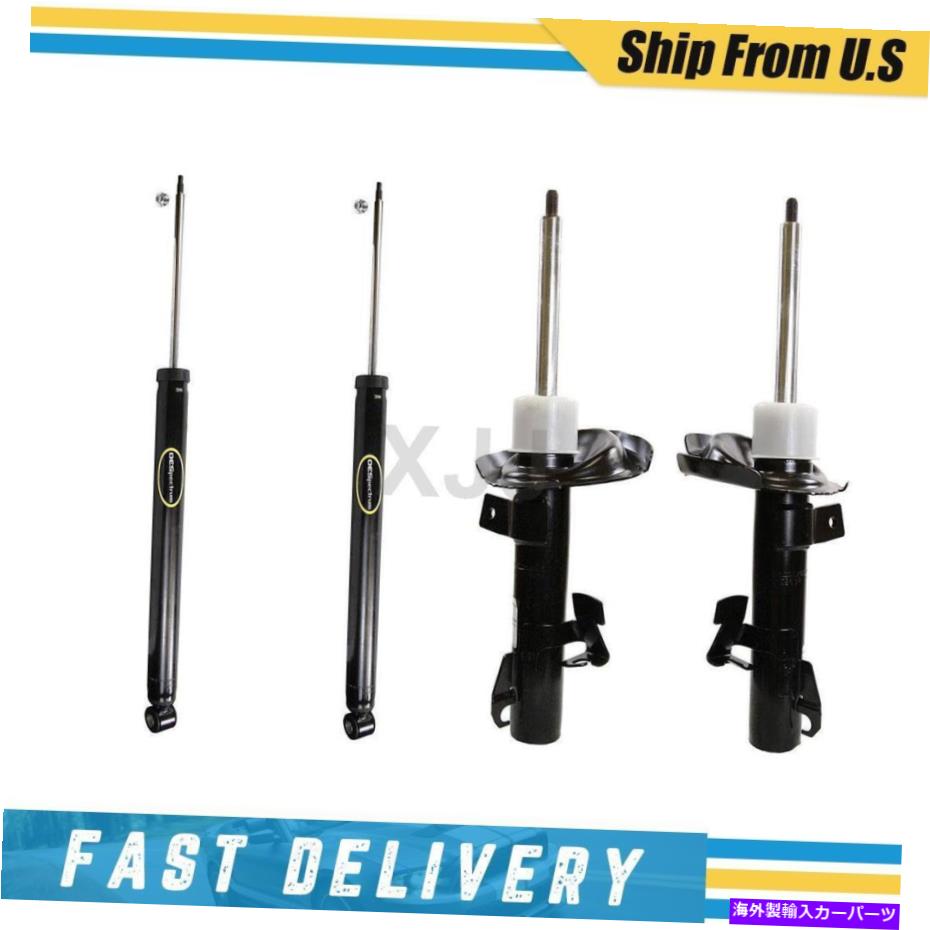 サスペンション 4つのリアフロントショックサスペンションコンプリートストラットフィット2012-2013マツダ3 Set of 4 Rear Front Shocks Suspension Complete Struts Fits 2012-2013 Mazda 3【並行輸入品】