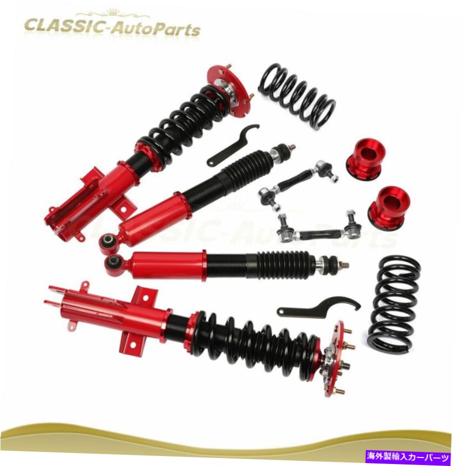 サスペンション コイルオーバーストラットサスペンションスプリングキットフィット2005-2014 Ford Mustang Adj Height Coilovers Struts Suspension Spring Kits Fits 2005-2014 Ford Mustang Adj Height【並行輸入品】