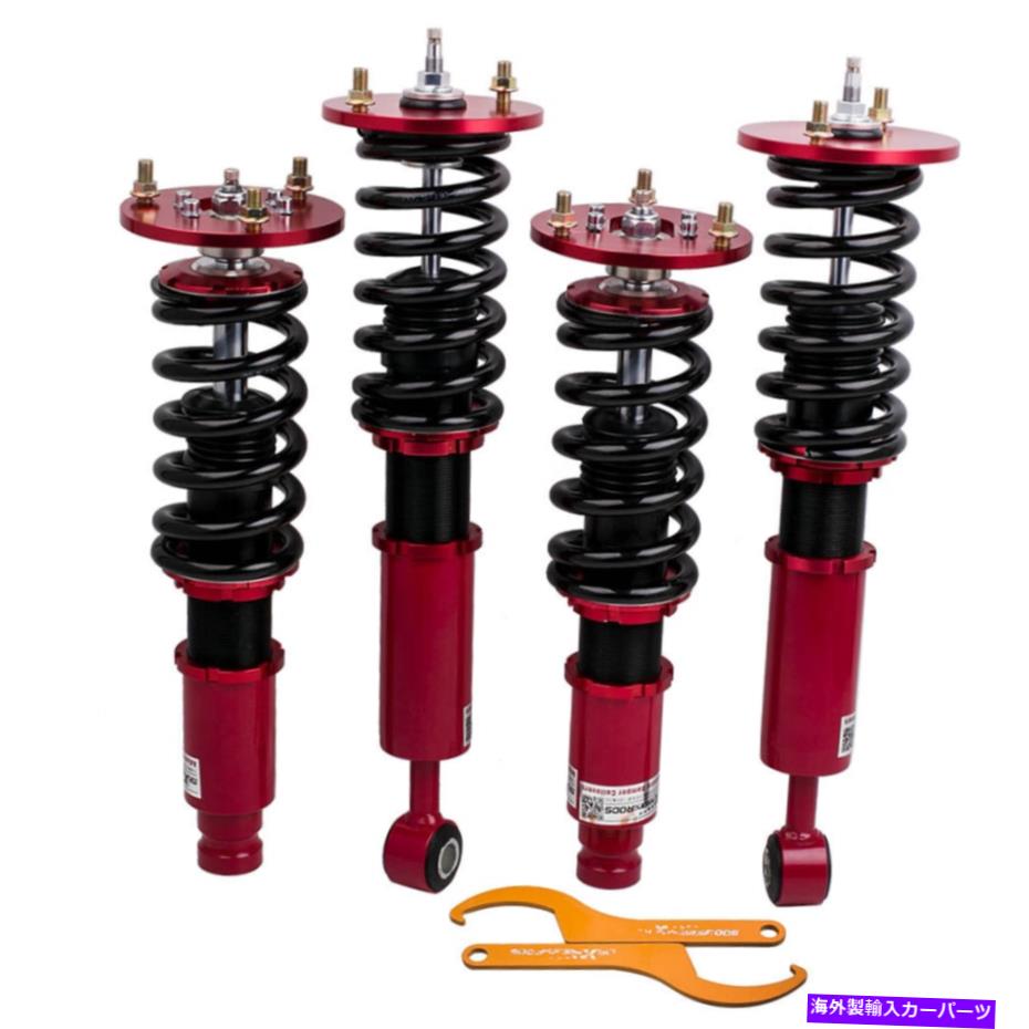 サスペンション adj。 Mitsubishi Eclipse 95-99ショックストラット用のダンパーサスペンションコイルオーバーキット Adj. Damper Suspension Coilovers Kits For Mitsubishi Eclipse 95-99 Shocks Struts【並行輸入品】