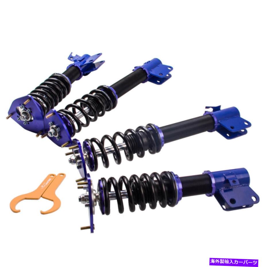 サスペンション Subaru Impreza WRX GDB GDA 02-07コイルサスペンション用の青い調整可能なコイルオーバー Blue Adjustable Coilover for SUBARU Impreza WRX GDB GDA 02-07 Coil Suspension【並行輸入品】