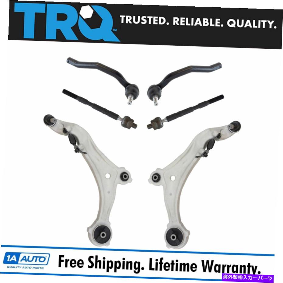 サスペンション 6ピースステアリングサスペンションキットコントロールアームとボールジョイント内側外側タイロッド 6 Piece Steering Suspension Kit Control Arms & Ball Joints Inner Outer Tie Rods【並行輸入品】