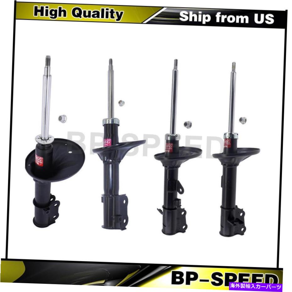 サスペンション フロントリアサスペンションストラット4 x Kybショックとヒュンダイ2000-2006のストラット Front Rear Suspension Strut 4 X KYB Shocks & Struts For Hyundai 2000-2006【並行輸入品】