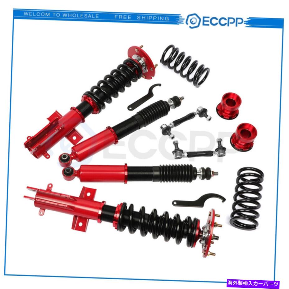 サスペンション 2005-2014 Ford Mustang Adjのコイルオーバーサスペンションセット。高さのストラットショック Coilovers Suspension Set For 2005-2014 Ford Mustang Adj. Height Struts Shocks【並行輸入品】