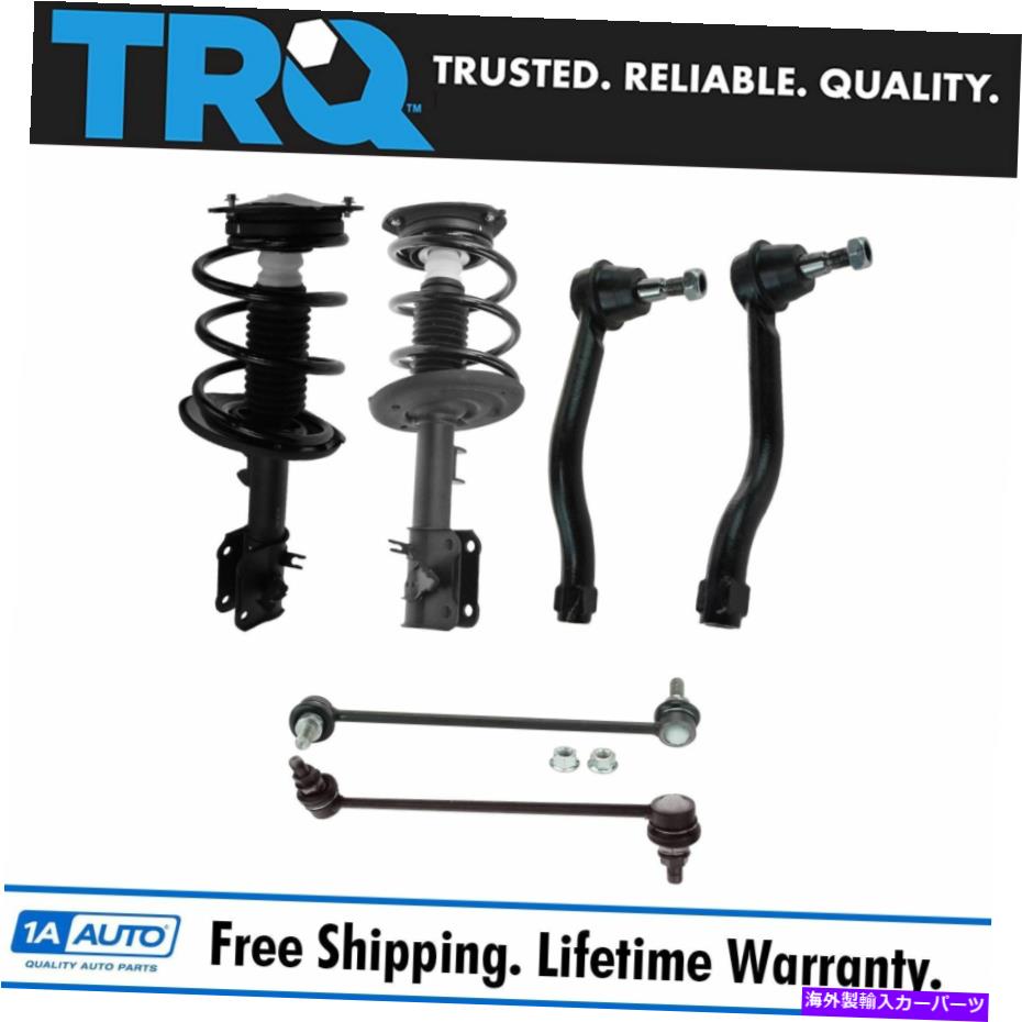 サスペンション TRQ 6PCステアリングサスペンションキットアウタータイロッドストラットスプリングアセンブリエンドリンク TRQ 6pc Steering Suspension Kit Outer Tie Rods Strut Spring Assemblies End Links【並行輸入品】