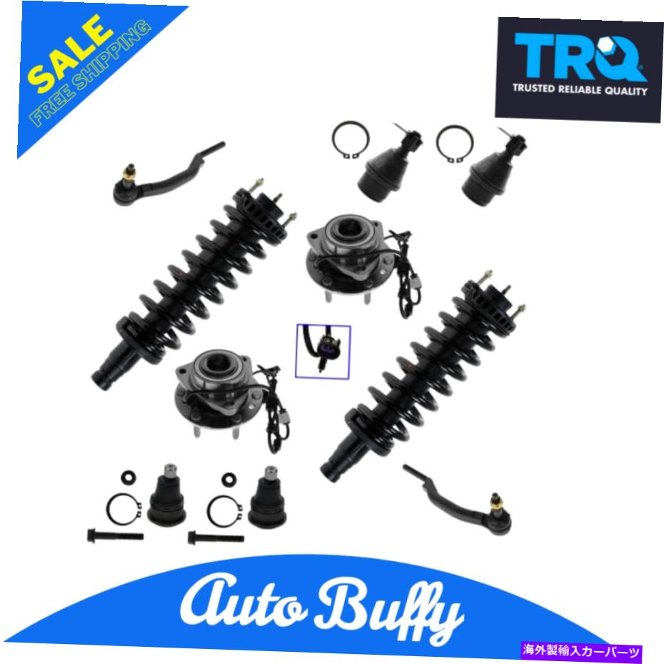 サスペンション TRQストラットベアリングタイロッドステアリングサスペンションフロントアセンブリキットセット10pc TRQ Strut Bearing Tie Rod Steering Suspension Front Assembly Kit Set 10pc【並行輸入品】|Us Custom Parts Shop USDM