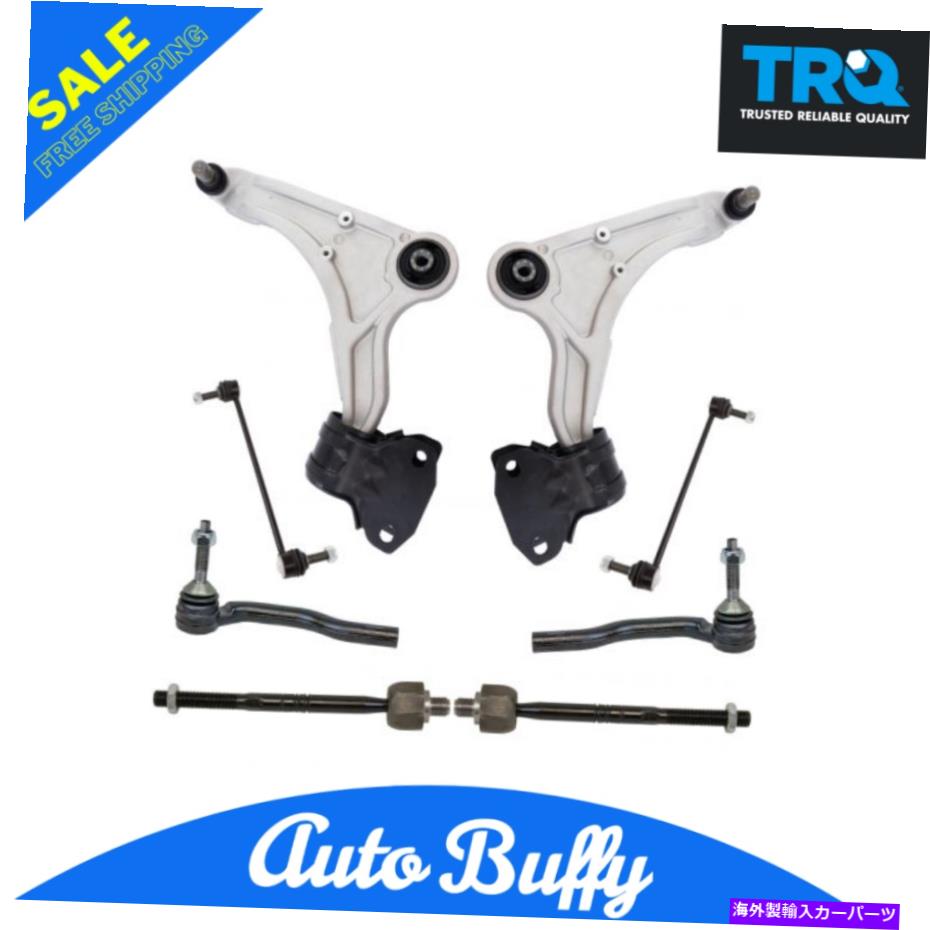 サスペンション TRQ 8PCサスペンションキット下部コントロールアームw/ボールジョイントスウェイバーリンクタイロッド TRQ 8pc Suspension Kit Lower Control Arms W/ Ball Joints Sway Bar Links Tie Rods【並行輸入品】
