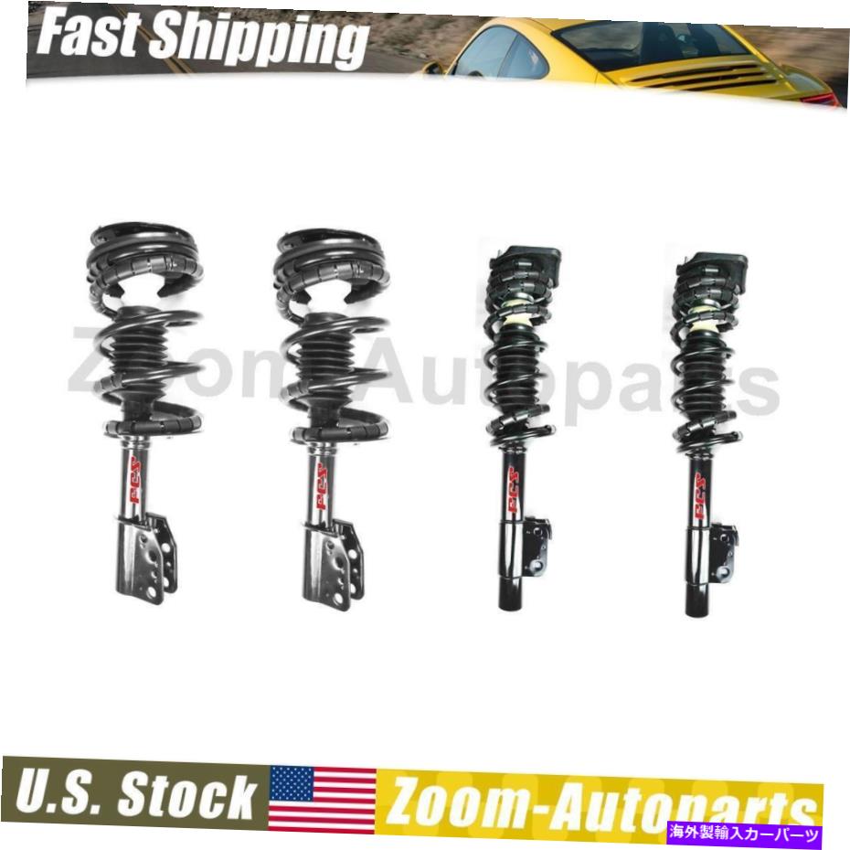 サスペンション フロントリア完全なストラットコイルスプリングセット4フィット2004-2005シボレークラシック Front Rear Complete Strut Coil Spring Set of 4 Fits 2004-2005 Chevrolet Classic【並行輸入品】