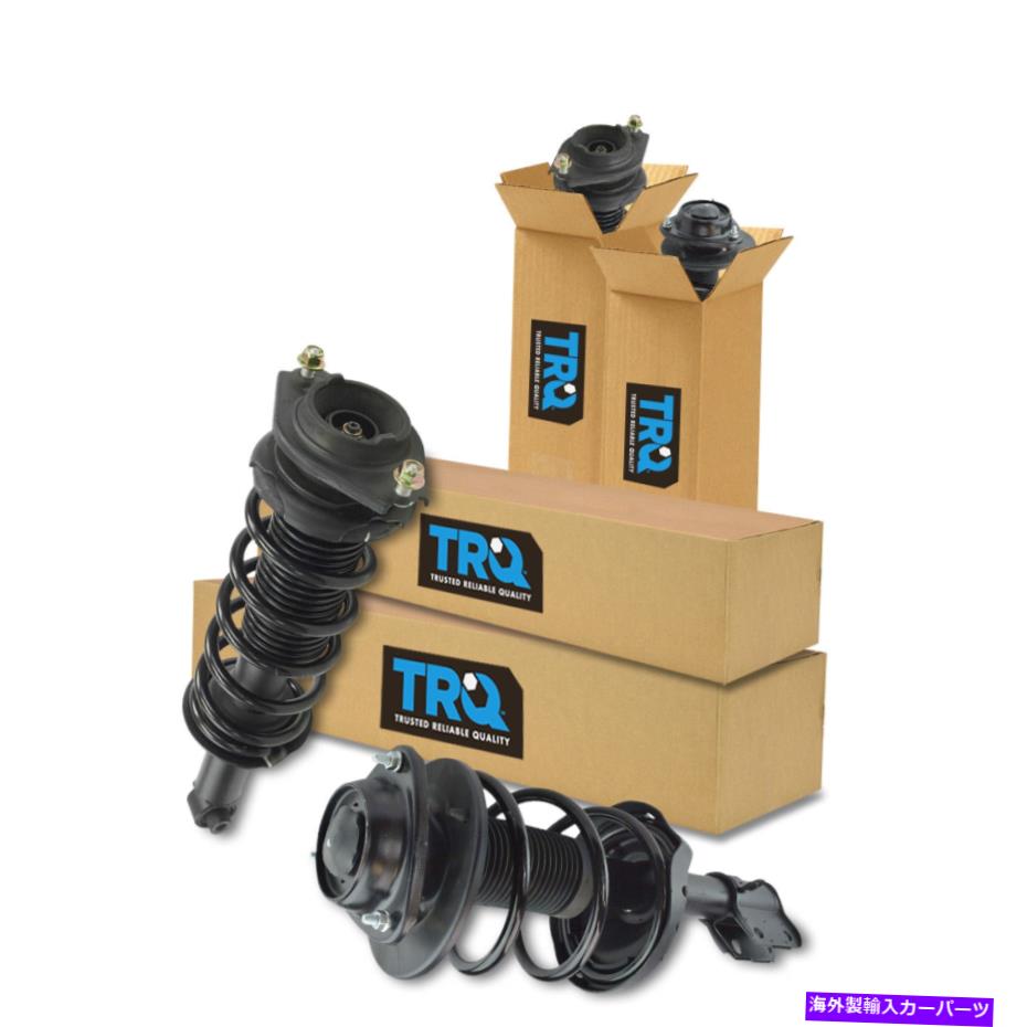 サスペンション TRQロードされたクイックコンプリートストラットスプリングマウントアセンブリフロントリアキットセット4PC TRQ Loaded Quick Complete Strut Spring Mount Assembly Front Rear Kit Set 4pc【並行輸入品】