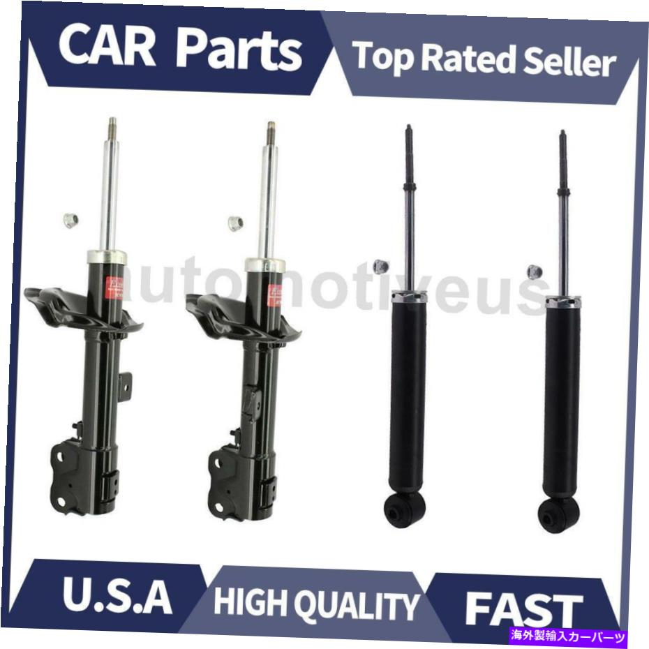 サスペンション KYB 4PCSフロント +リアショックアブソーバーストラット2007-2011 Mitsubishi Outlander KYB 4PCS Front + Rear Shock Absorber Strut For 2007-2011 Mitsubishi Outlander【並行輸入品】
