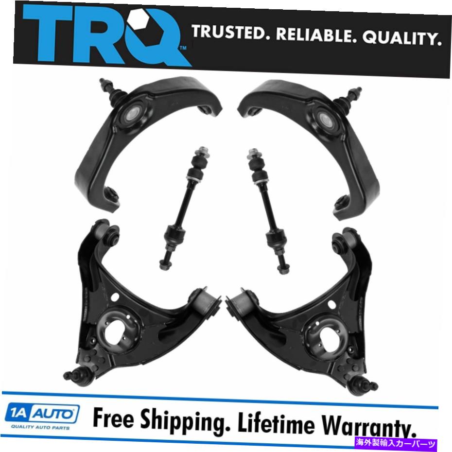 サスペンション TRQ 6PCサスペンションキット上部コントロールアームボールジョイントスウェイバーエンドリンク TRQ 6pc Suspension Kit Upper Lower Control Arms Ball Joints Sway Bar End Links【並行輸入品】