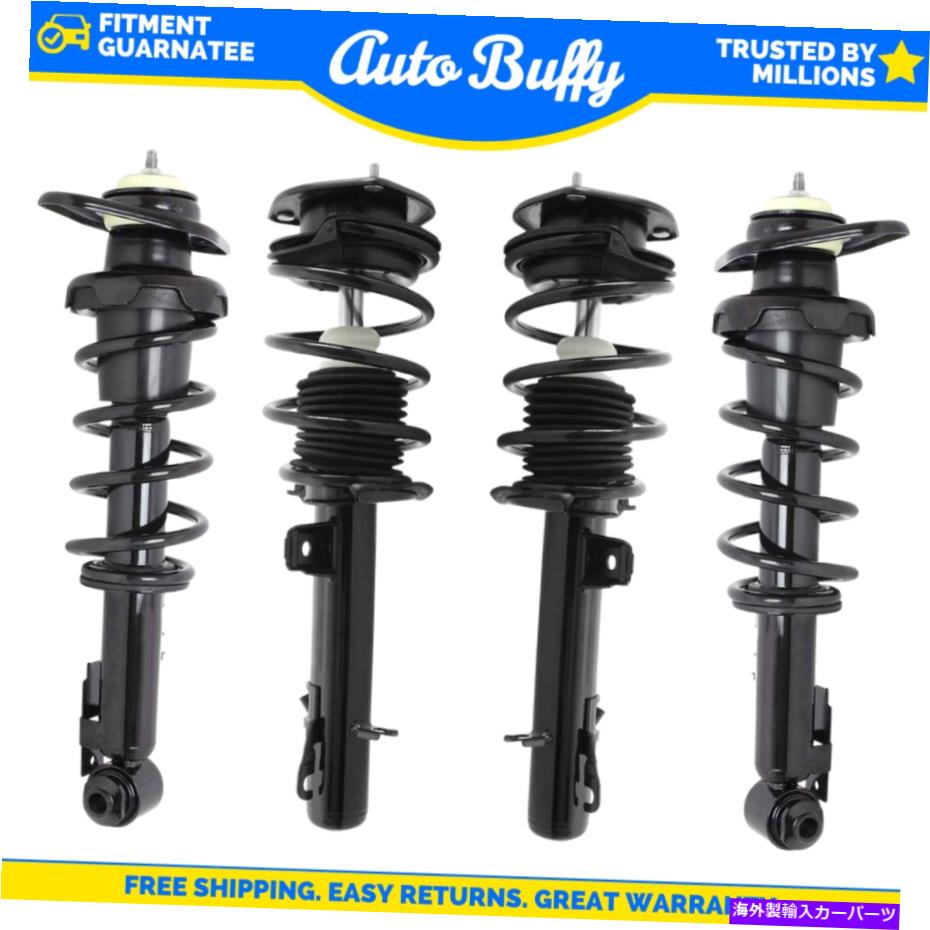 サスペンション Unity 4PCS 2007-15ミニクーパーのフロント＆リアストラット＆コイルスプリング UNITY 4pcs Front & Rear Strut & Coil Spring for 2007-15 Mini Cooper【並行輸入品】