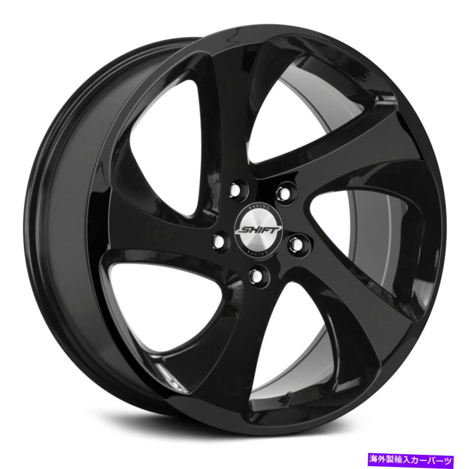 ホイール　４本セット シフトストラットホイール17x8（35、5x114.3、73.1）4のブラックリムセット Shift STRUT Wheels 17x8 (35, 5x114.3, 73.1) Black Rims Set of 4【並行輸入品】
