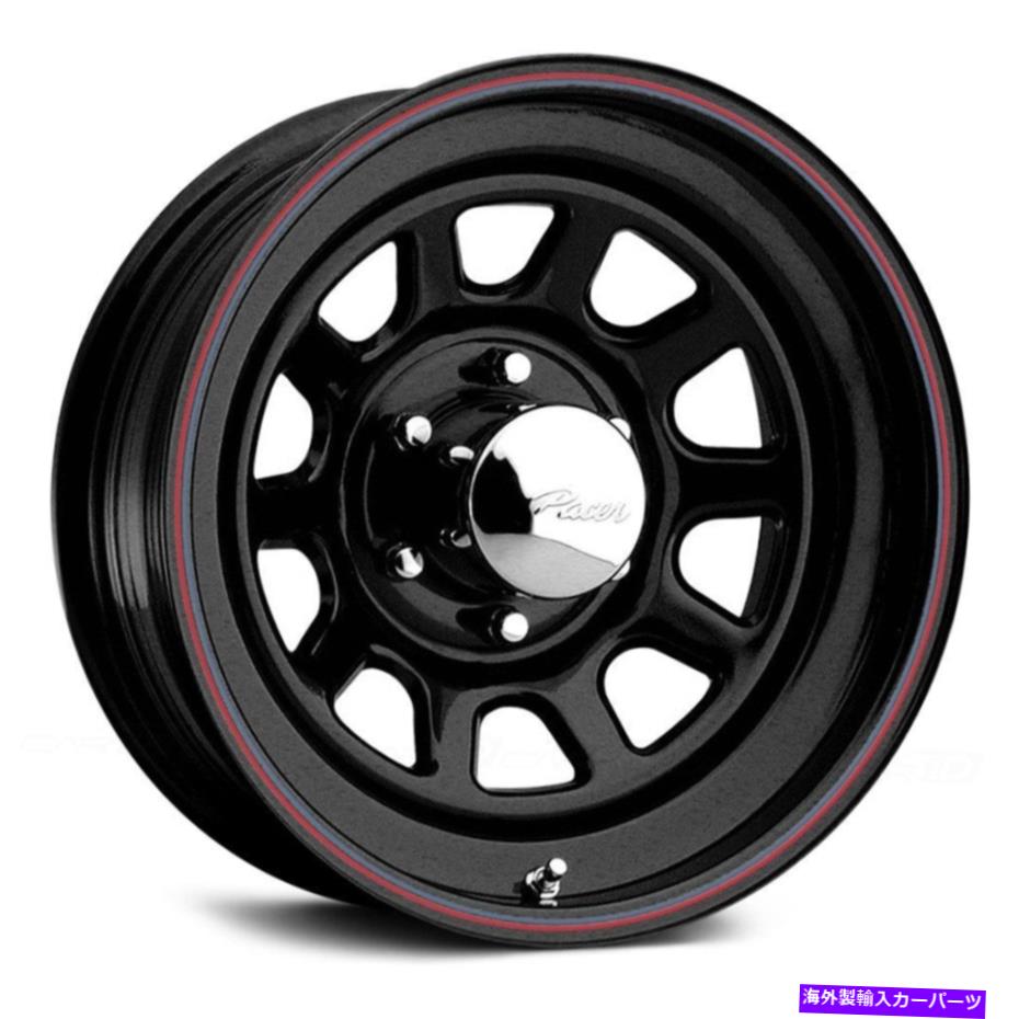 ホイール　４本セット Pacer 342b Daytona Wheels 16x7（0、8x165.1、130.81）4のブラックリムセット Pacer 342B DAYTONA Wheels 16x7 (0, 8x165.1, 130.81) Black Rims Set of 4【並行輸入品】