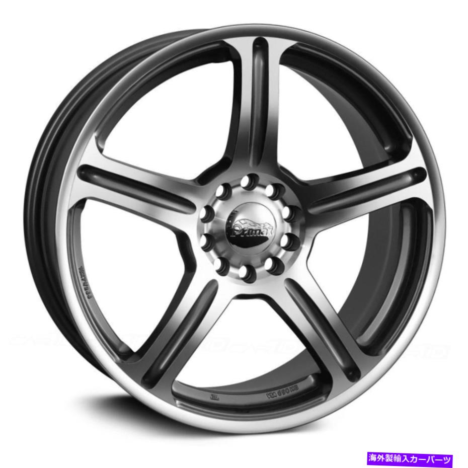 ホイール 4本セット Primax 772ホイール17x7(38、4x114.3、73.1)4の灰色のリムセット Primax 772 Wheels 17x7 (38, 4x114.3, 73.1) Gray Rims Set of 4【並行輸入品】|Us Custom Parts Shop USDM