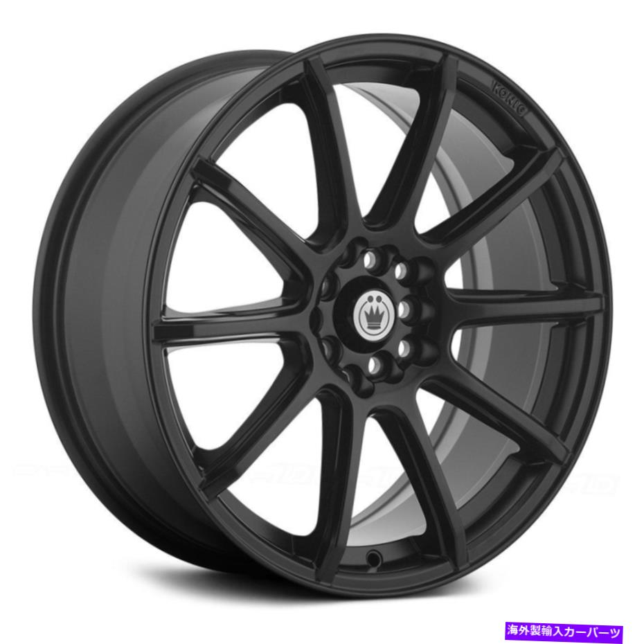 ホイール　４本セット konigコントロールホイール16x7（40、4x114.3、73.1）4のブラックリムセット Konig CONTROL Wheels 16x7 (40, 4x114.3, 73.1) Black Rims Set of 4【並行輸入品】