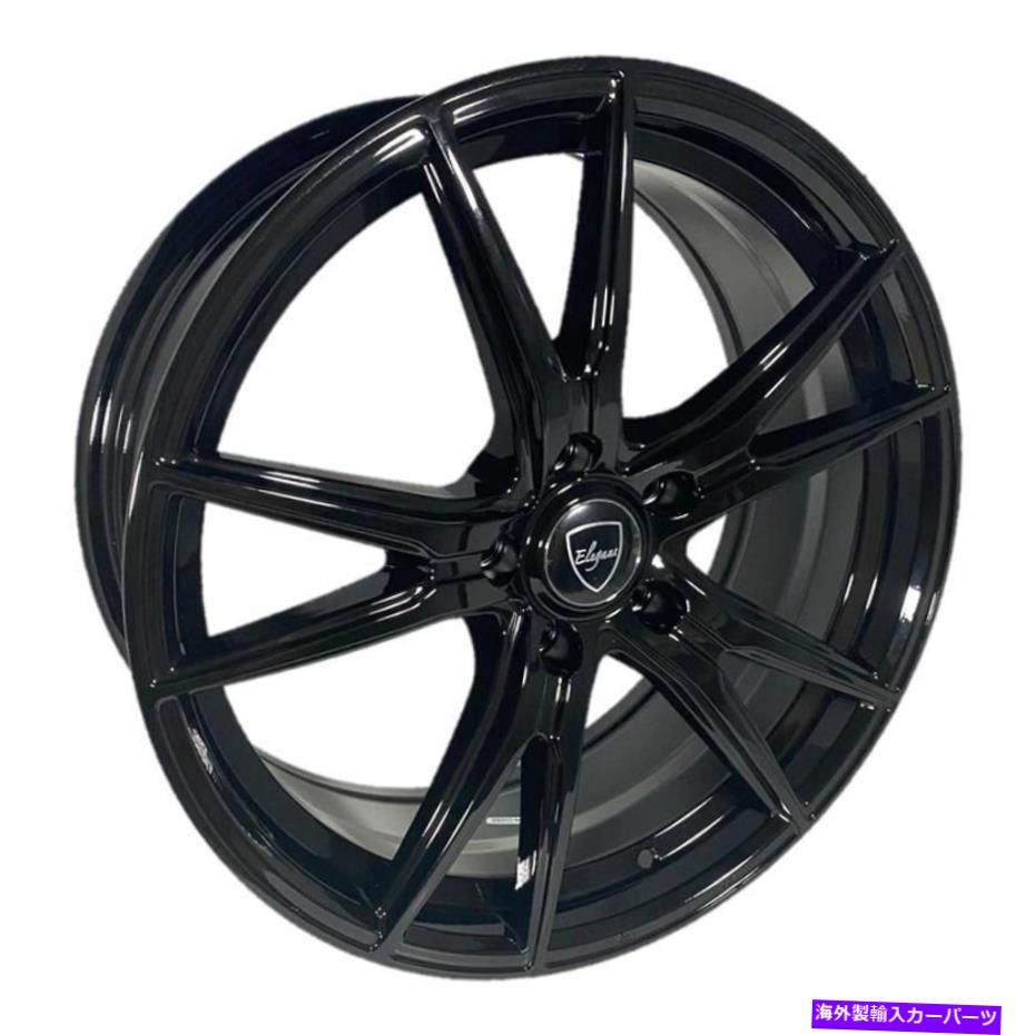 ホイール　４本セット エレガントなE001ホイール15x6.5（35、4x100、72.6）4のブラックリムセット Elegant E001 Wheels 15x6.5 (35, 4x100, 72.6) Black Rims Set of 4【並行輸入品】