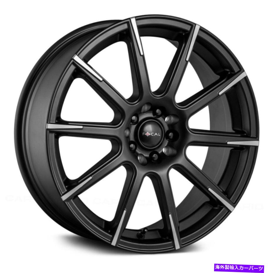 ホイール　４本セット フォーカル452SB F-52ホイール16x7（40、4x114.3、72.62）4のブラックリムセット Focal 452SB F-52 Wheels 16x7 (40, 4x114.3, 72.62) Black Rims Set of 4【並行輸入品】｜Us Custom Parts Shop USDM