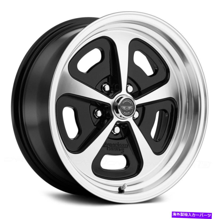 ホイール　４本セット American Racing VN501 500 1PCホイール15x8（0、5x120.65）4のブラックリムセット American Racing VN501 500 1PC Wheels 15x8 (0, 5x120.65) Black Rims Set of 4【並行輸入品】