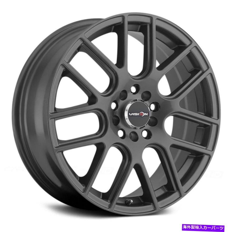 ホイール 4本セット ビジョン426クロスホイール15x6.5(38、5x114.3、73.1)4のガンメタルリムセット Vision 426 CROSS Wheels 15x6.5 (38, 5x114.3, 73.1) Gunmetal Rims Set of 4【並行輸入品】|Us Custom Parts Shop USDM